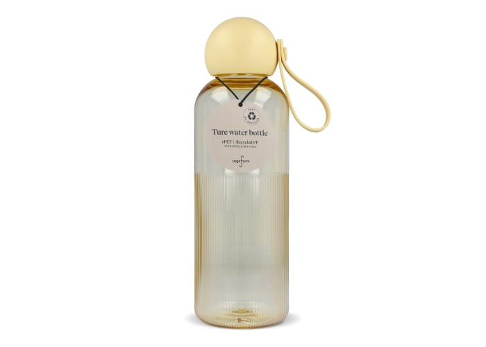 Bouteille personnalisée rPET 600ml Ture Sagaform Transparent / Jaune